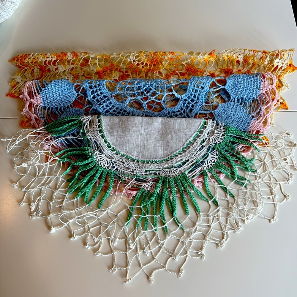 Vintage Handcrafted set of 3 Doilies